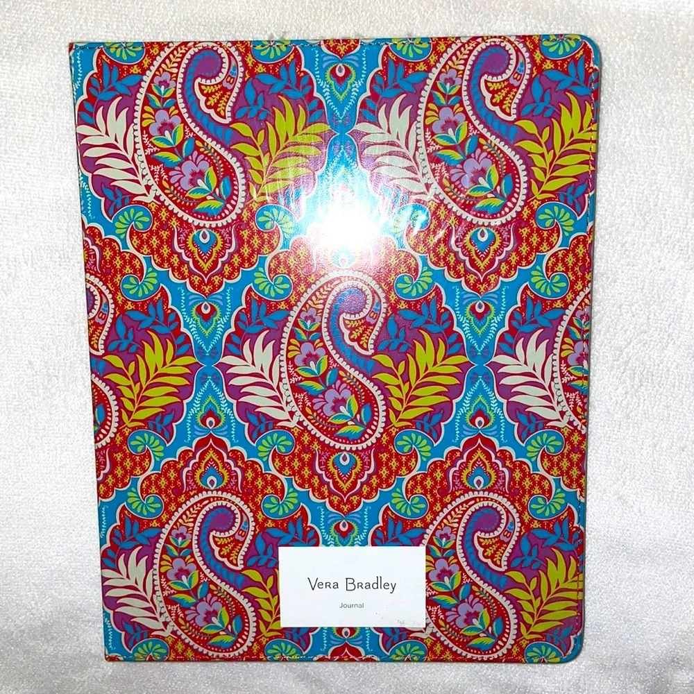 🎉HP🎉New! Vera Bradley Paisley Paradise Leatherette 130 Pg Gold Lined Journal🧡